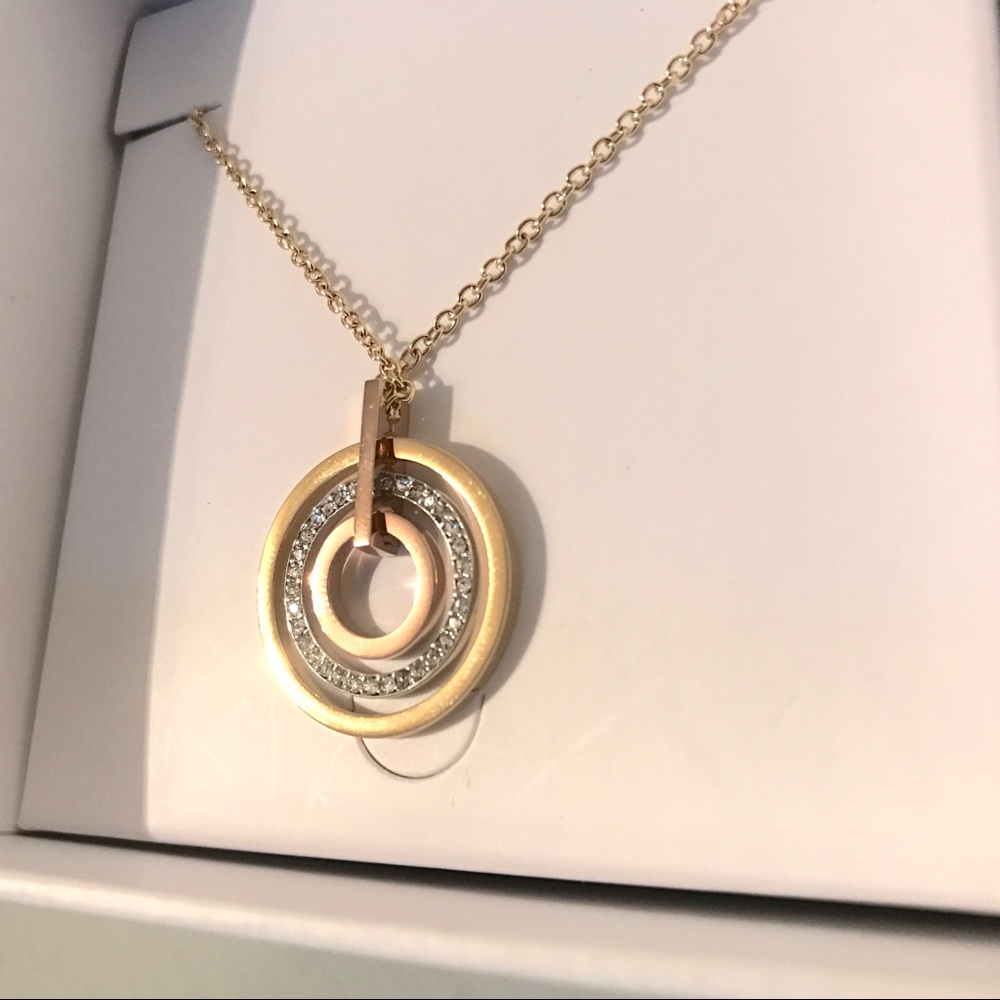 SOLD ‼️ MK concentric circle Pendant Tri color - Picture 2 of 6